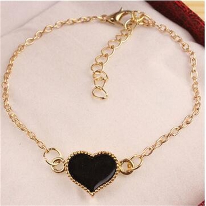 New Bracelet Alloy Love Heart Bracelets For Women Men Couple Fashion Jewelry