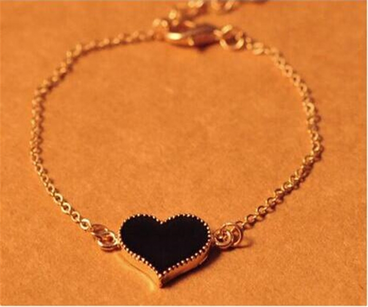 New Bracelet Alloy Love Heart Bracelets For Women Men Couple Fashion Jewelry