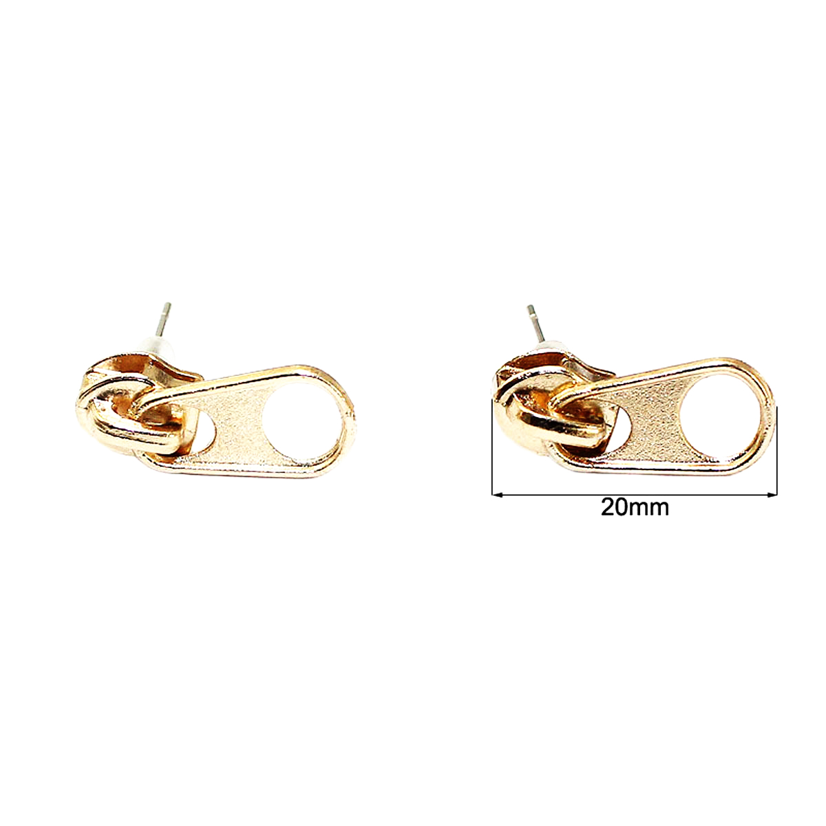 1 Pair Fashion Zipper Stud Dangle Earring For Women