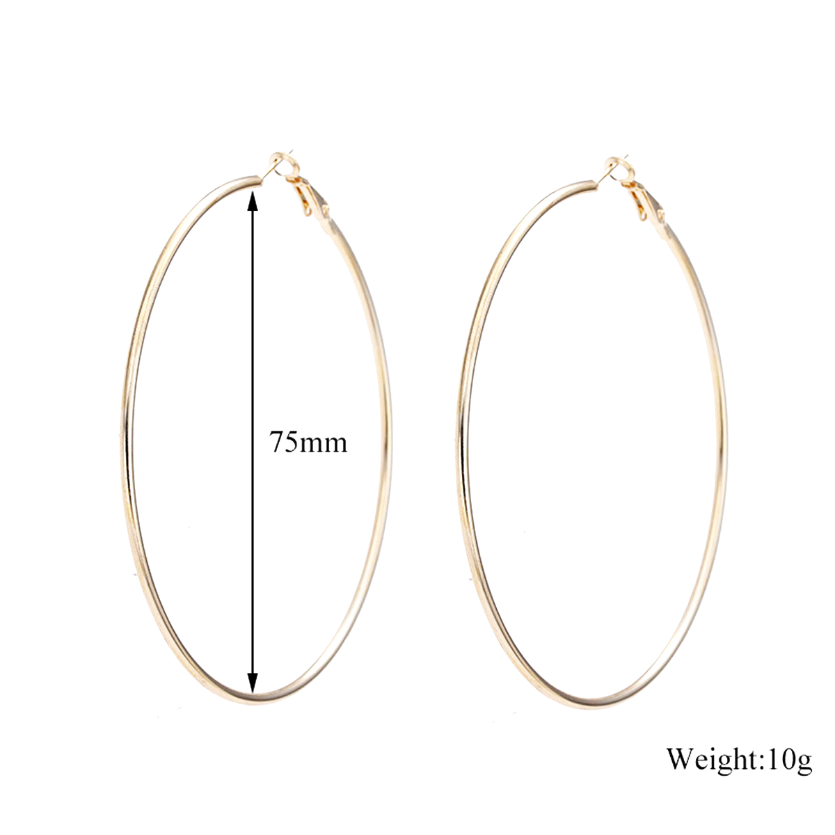 1 Pairs Hoop Earrings Set Big Circle Earring Fashion Jewelry for Women Girls