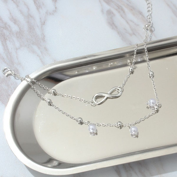 New Anklet Set Layered Chain Ankle Bracelets For Women Summer Beach