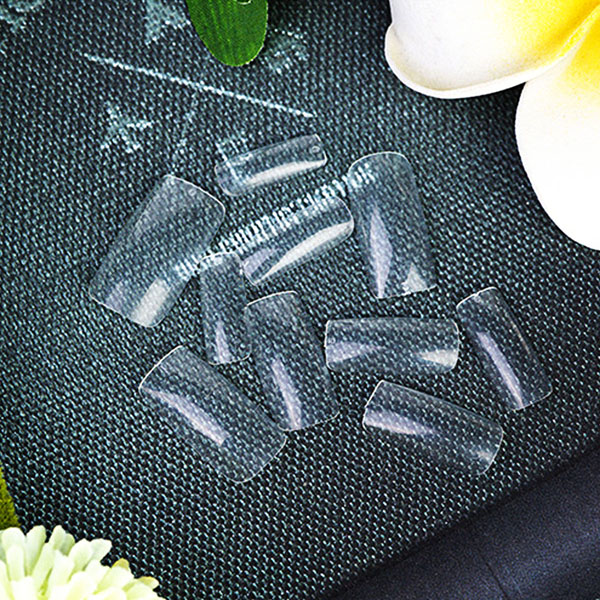 500pcs Transparent Color Half Cover French Nails Tips Art Artificial Acrylic Gel UV Manicure Set