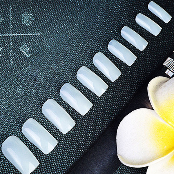 500pcs Transparent Color Half Cover French Nails Tips Art Artificial Acrylic Gel UV Manicure Set