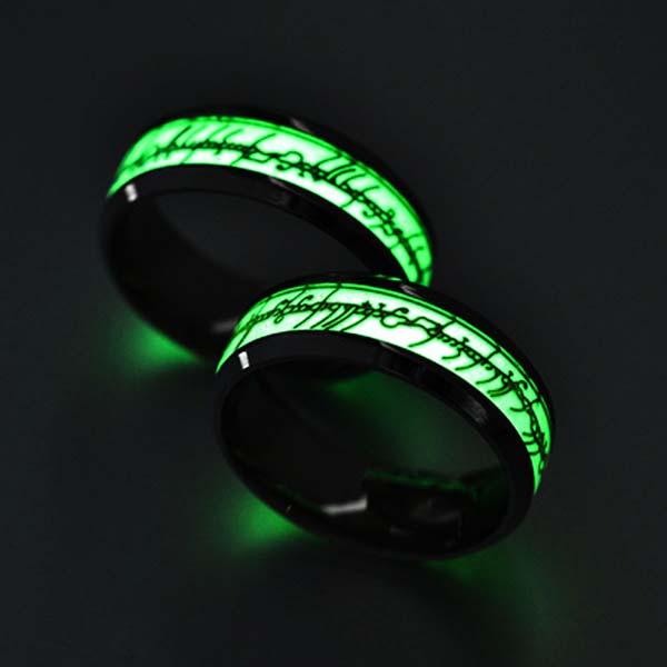 New Luminous Ring  Fashional Charm Men's Titanium Steel Ring