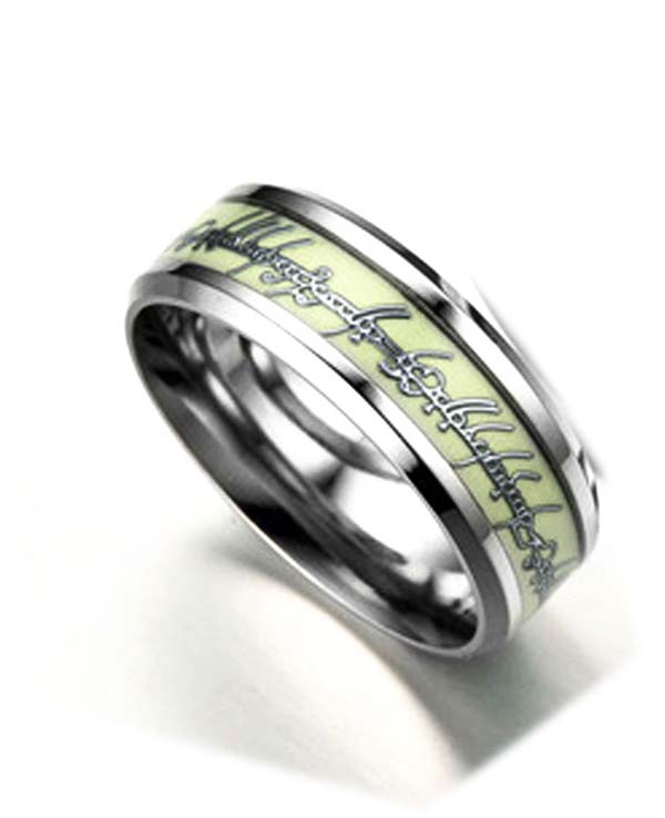 New Luminous Ring  Fashional Charm Men's Titanium Steel Ring