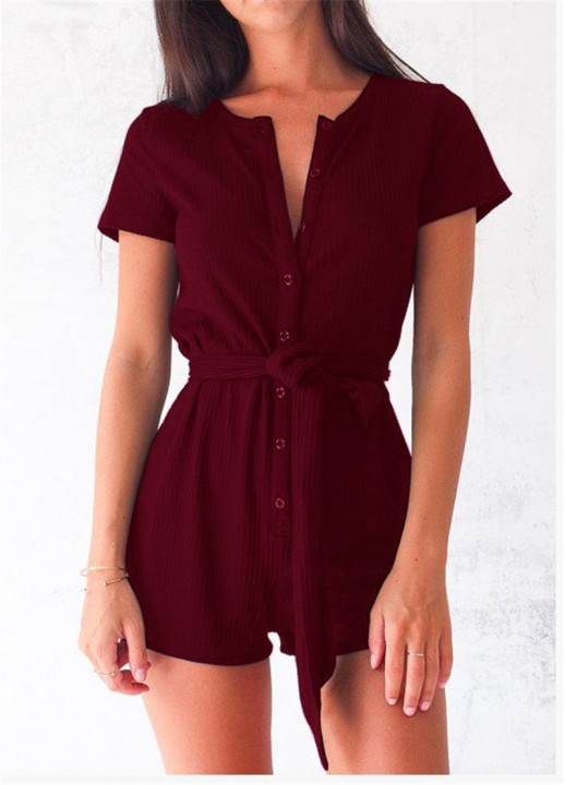 jumpsuit wine color