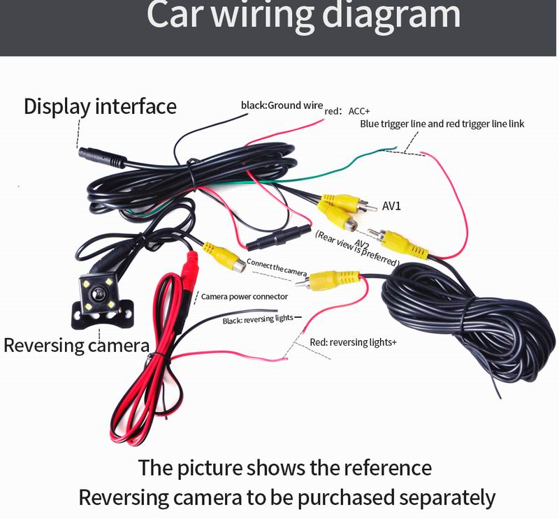 ouchuangbo 7 Inch MP5 Car Rear View Mirror Monitor with BT USB  Auto Vehicle Parking Rearview
