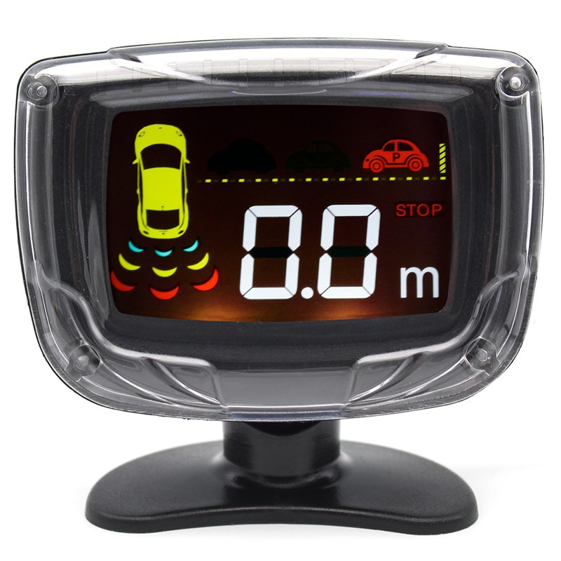 ouchuangbo Car LCD Display Parking 8 Sensor Monitor Reversing Backup Radar Assistance Buzzer Alarm
