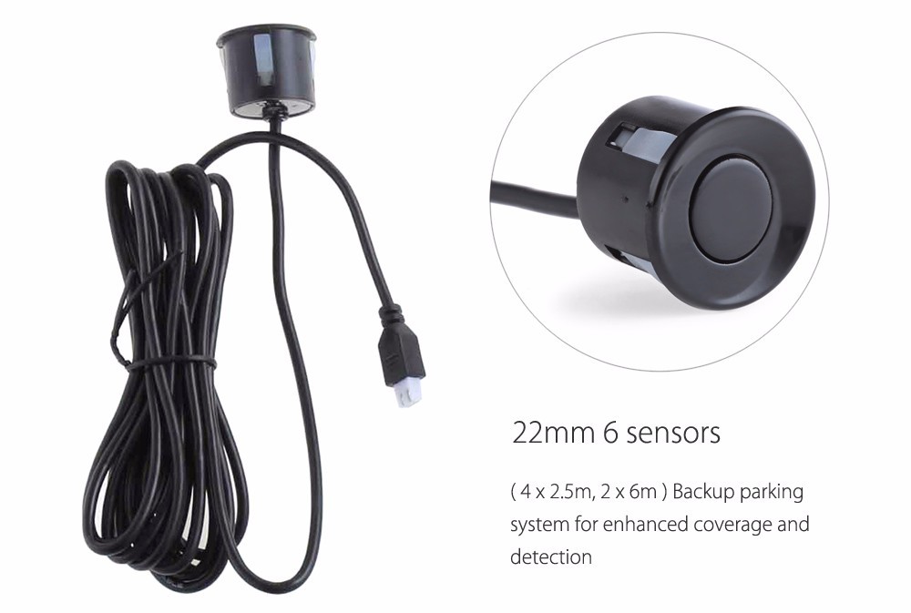 ouchuangbo Car LCD Display Parking 8 Sensor Monitor Reversing Backup Radar Assistance Buzzer Alarm