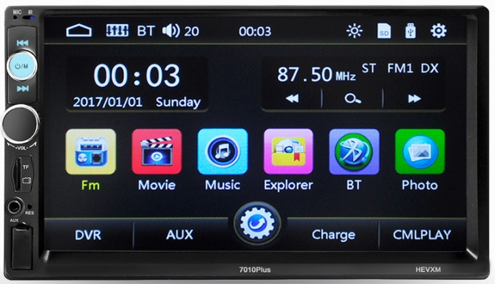Ouchuangbo 7 inch car mp5 audio stereo player support USB mirrror link MP3