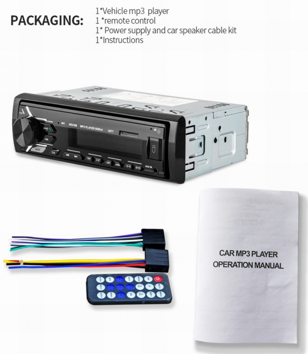 Ouchuangbo car mp3 audoi stereo media player with USB charge SD BT  Playback Radio Tuner