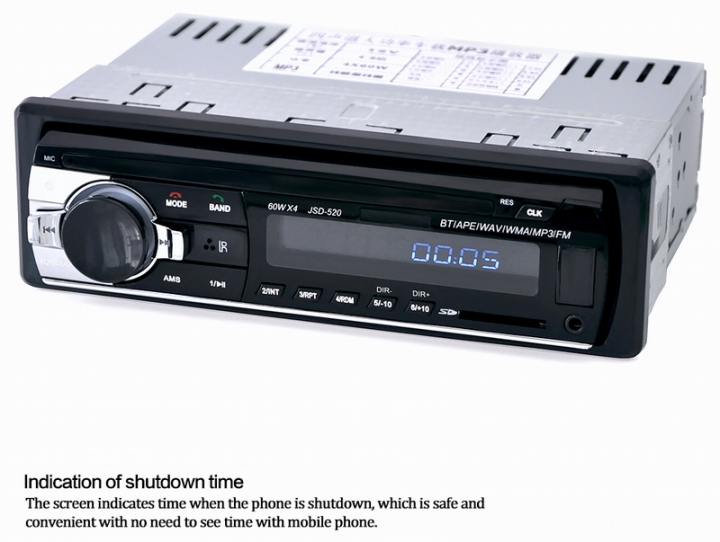 Ouchuangbo 4*60W car Digital FM Stereo Radio MP3 Media Player with BT