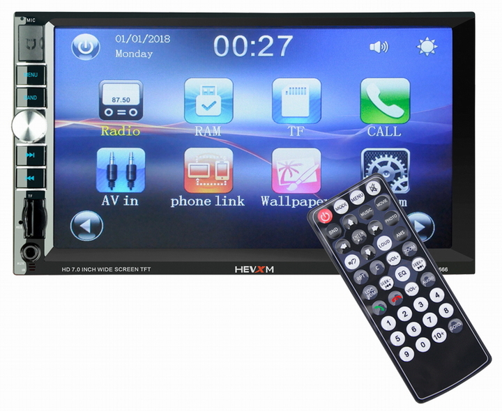 ouchuangbo  7 inch 2 dind car audio stereo support BT USB SD card phone link