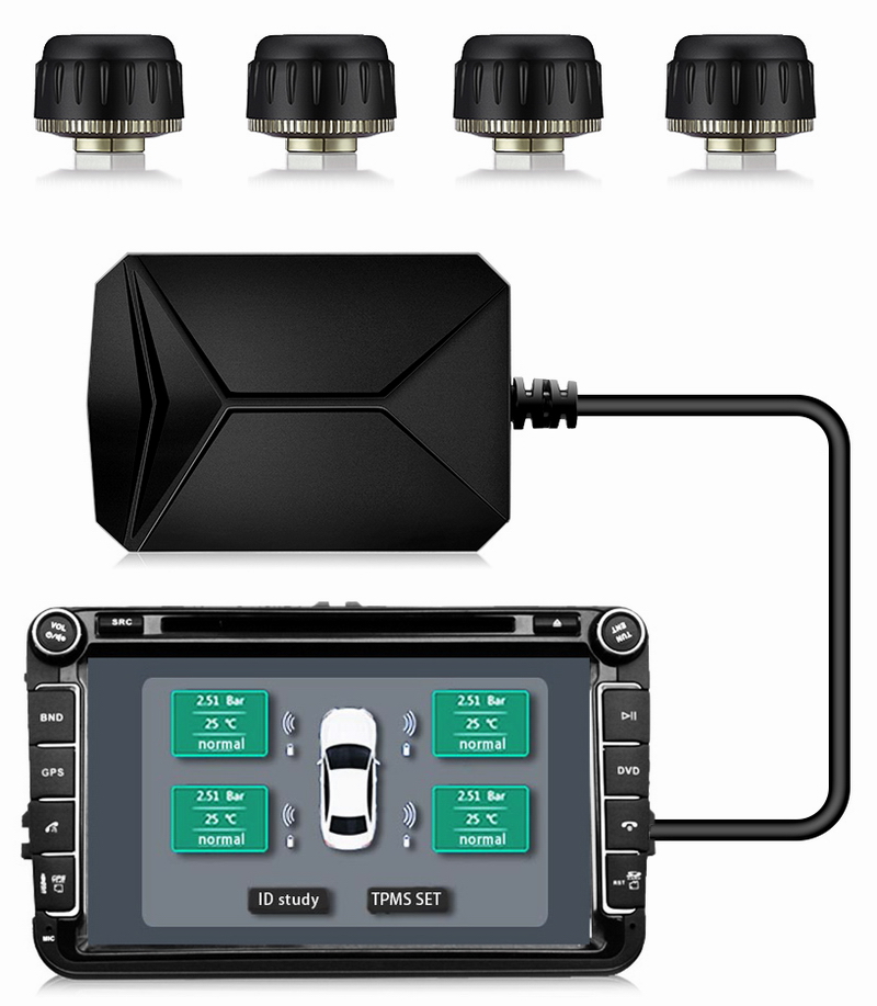 Ouchuangbo USB TPMS external Tyre Pressure Monitoring System for android car audio gps