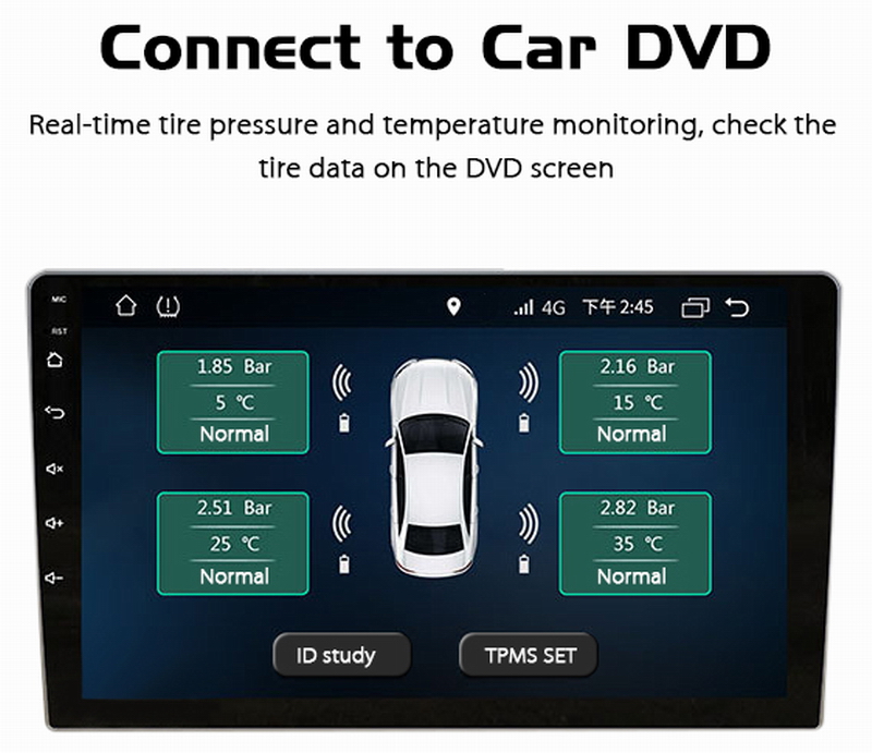 Ouchuangbo USB TPMS external Tyre Pressure Monitoring System for android car audio gps