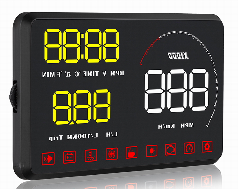 Ouchuangbo HUD GPS mode head up display Digital Speedometer Windshield Projector Fatigue Alarm