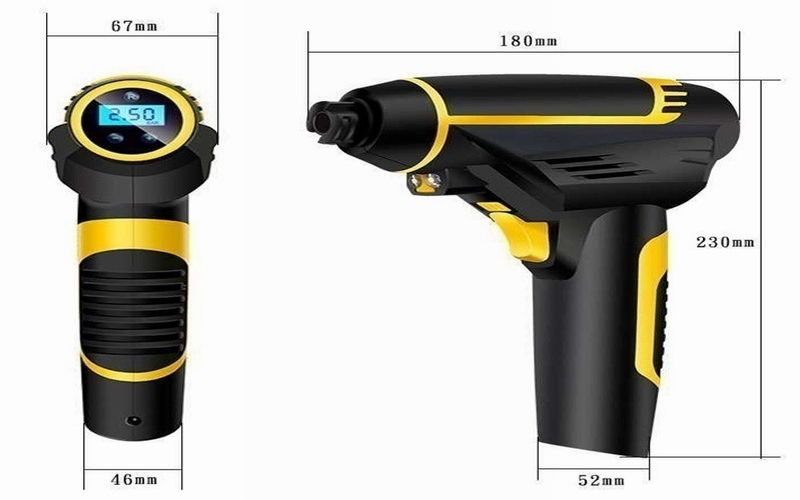Ouchuangbo 12V Handheld digital Air Compressor Pump Tire Inflator Pump High Pressure Compressor