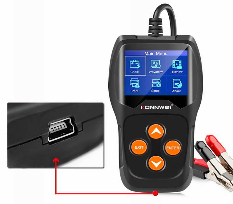 Ouchuangbo Car Battery Tester 12V Analyzer Test Battery Health/Faults Charging Diagnostic Tool