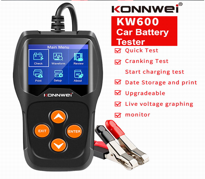 Ouchuangbo Car Battery Tester 12V Analyzer Test Battery Health/Faults Charging Diagnostic Tool