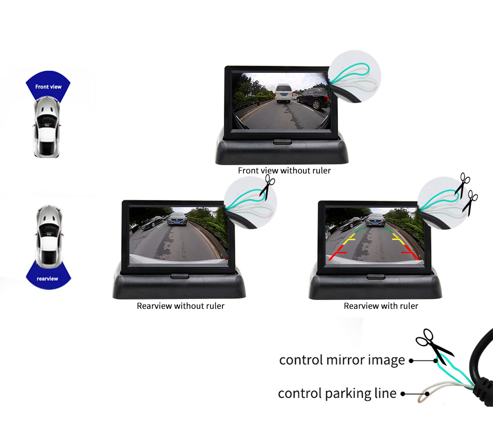 Ouchuangbo HD camera for front auto View Reversing CVBS camera with waterproof night vison