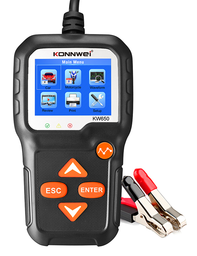 ouchuangbo KW650 12V car  motorcycle battery system 2000CCA car charging start test tool