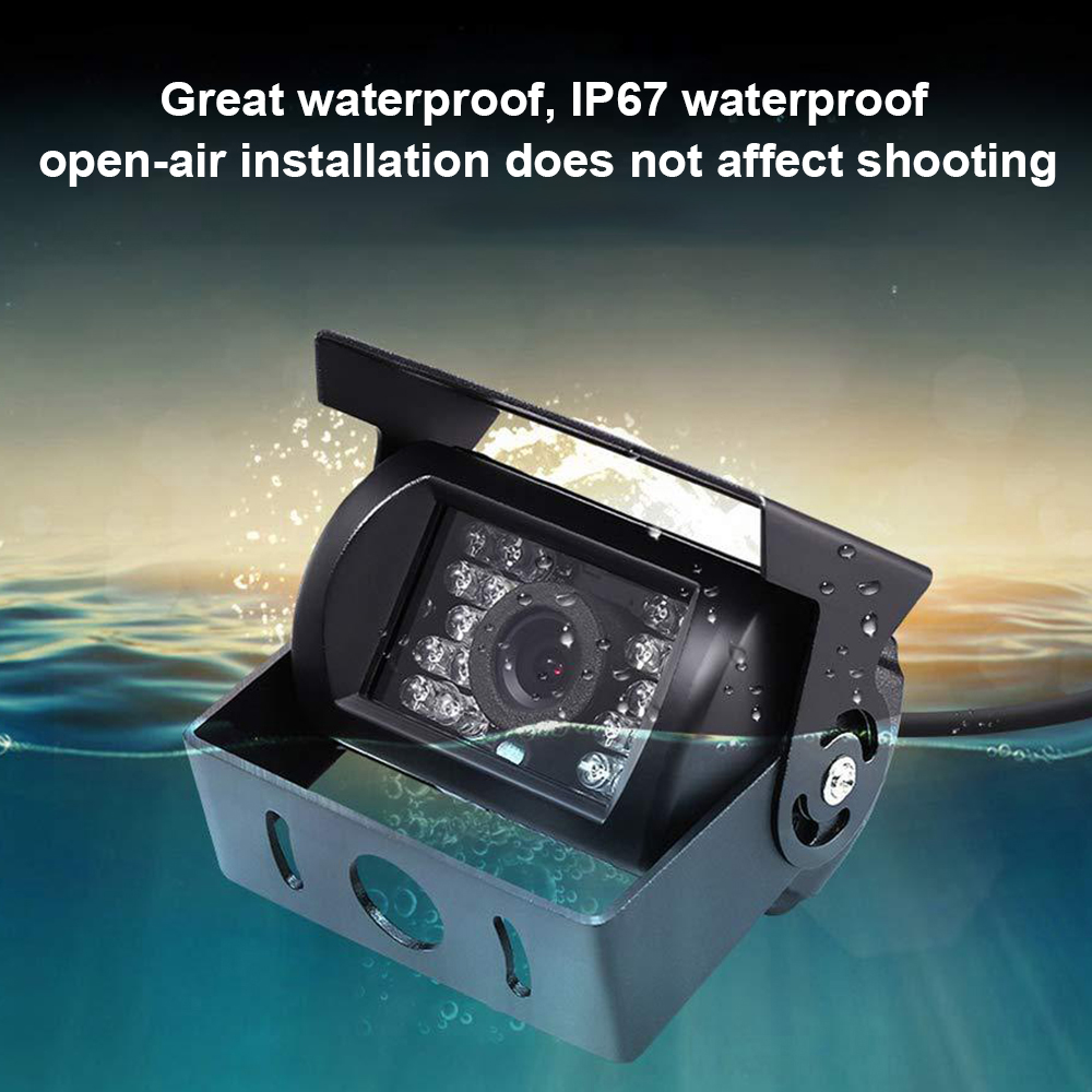 ouchuangbo LED anti-fog waterproof infrared night vision truck bus excavator crane rear view camera