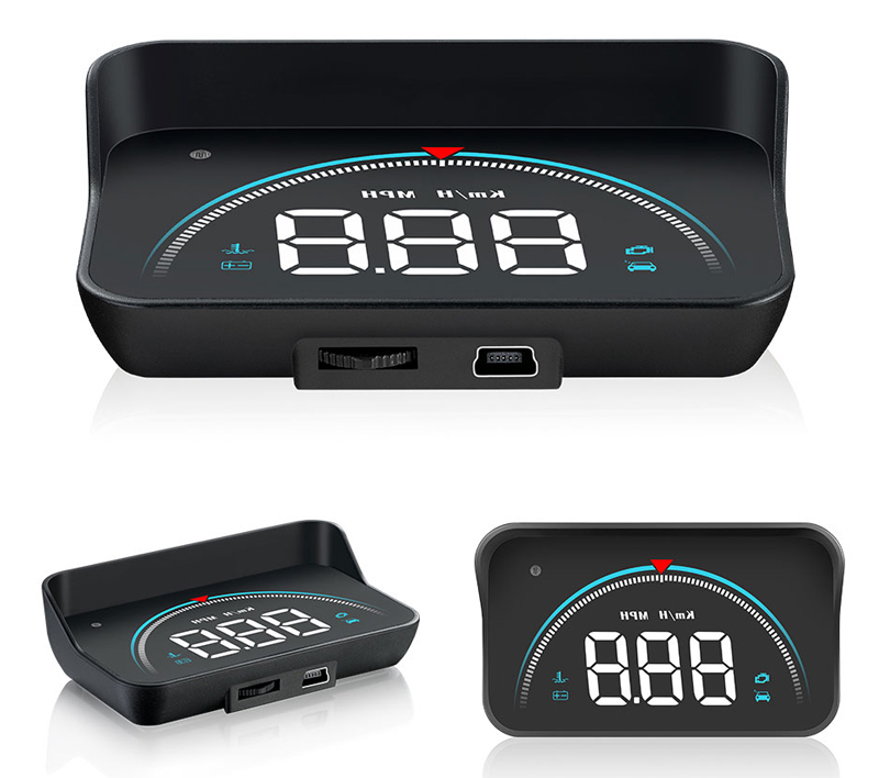 ouchuangbo M16 HUD GPS head-up display windshield speed voltage projector overspeed alarm