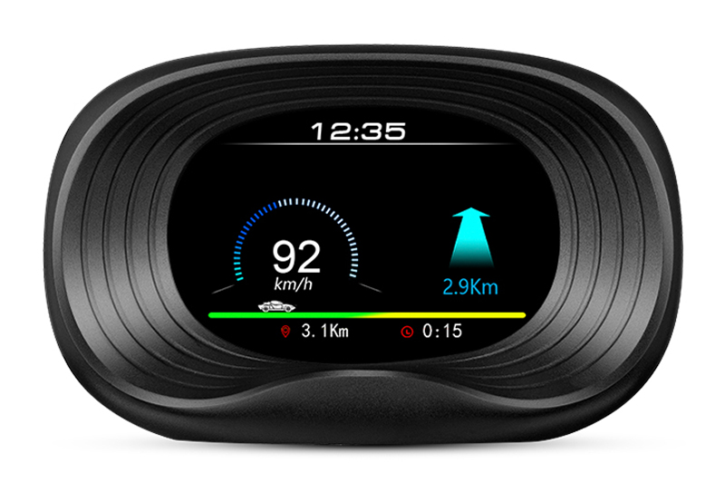 ouchuangbo Car HUD OBD2 head-up display + GPS navigation 3 inch speeding warning alarm