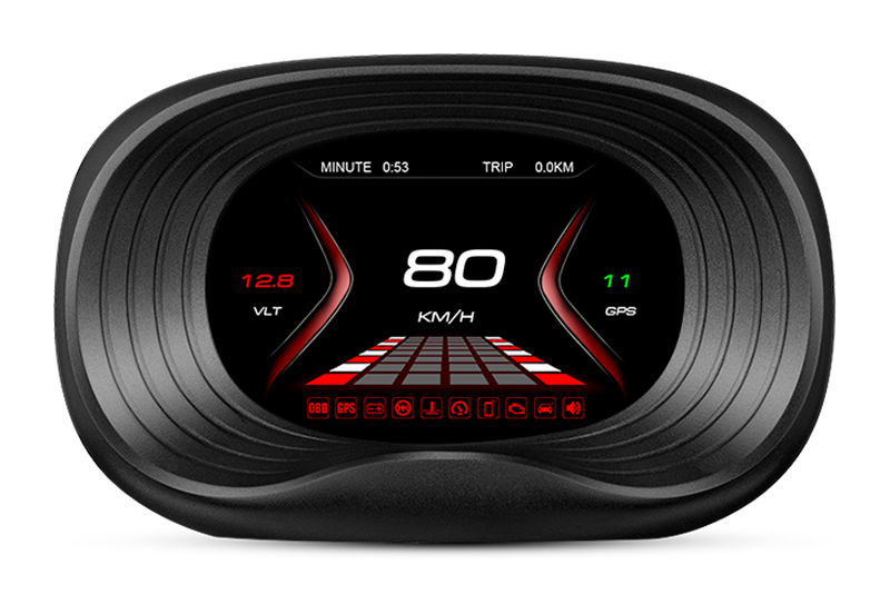 ouchuangbo Car HUD OBD2 head-up display + GPS navigation 3 inch speeding warning alarm