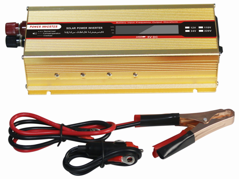 ouchuangbo Digital display 1000W12V to 220V portable inverter charger solar modified sine wave