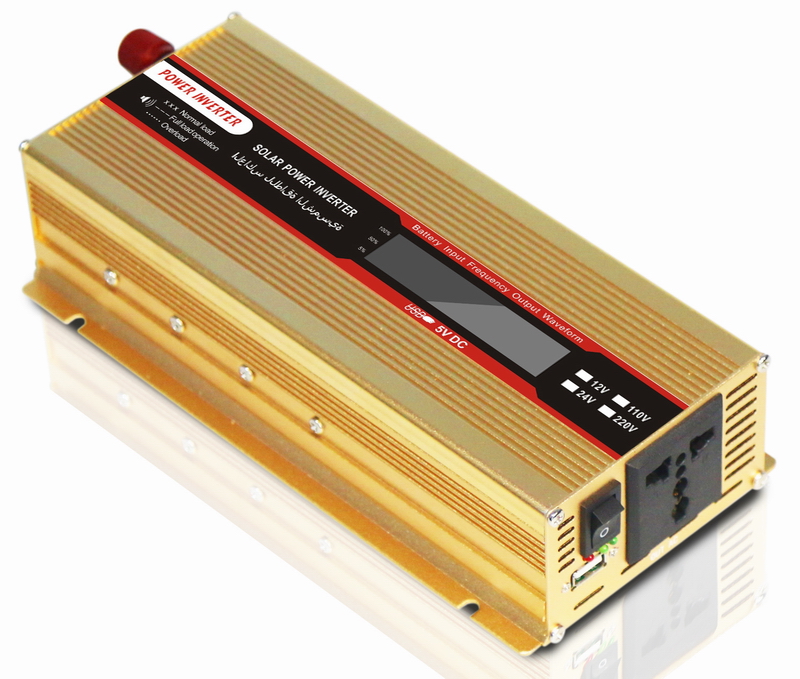 ouchuangbo Digital display 1000W12V to 220V portable inverter charger solar modified sine wave