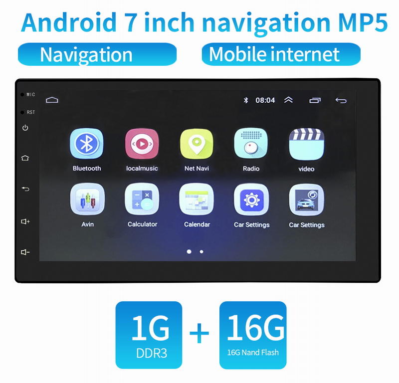 ouchuangbo Car radio 7 inch 2 Ding Android 6.0 GPS navigation touch screen HD car Bt MP5 player