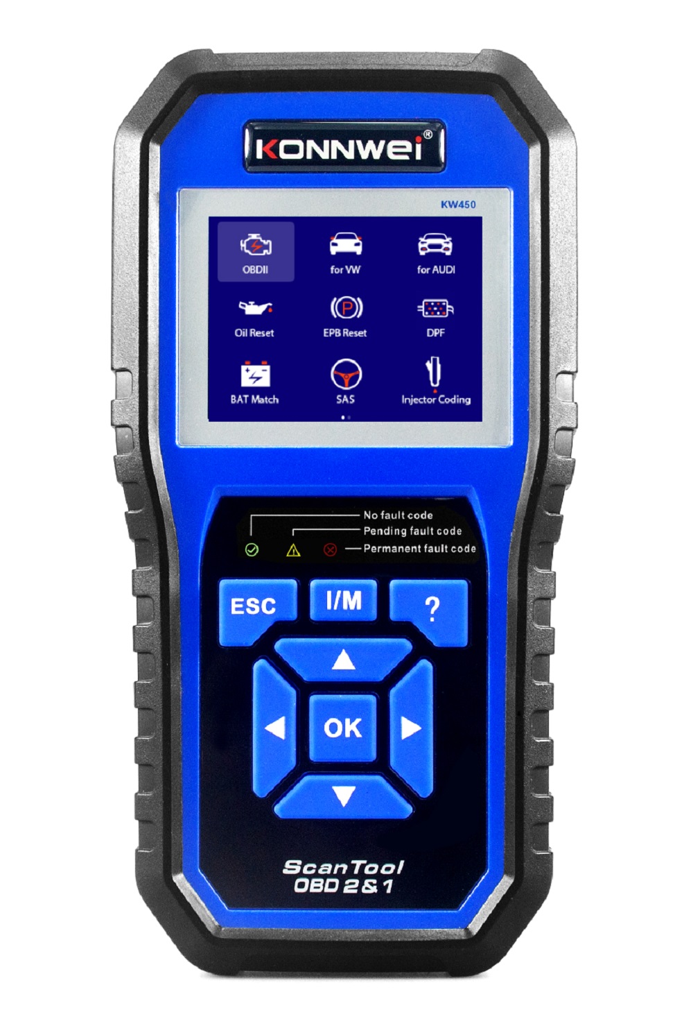 ouchuangbo KW450 OBDII code reader engine fault reader erase / reset fault code diagnostic scanner