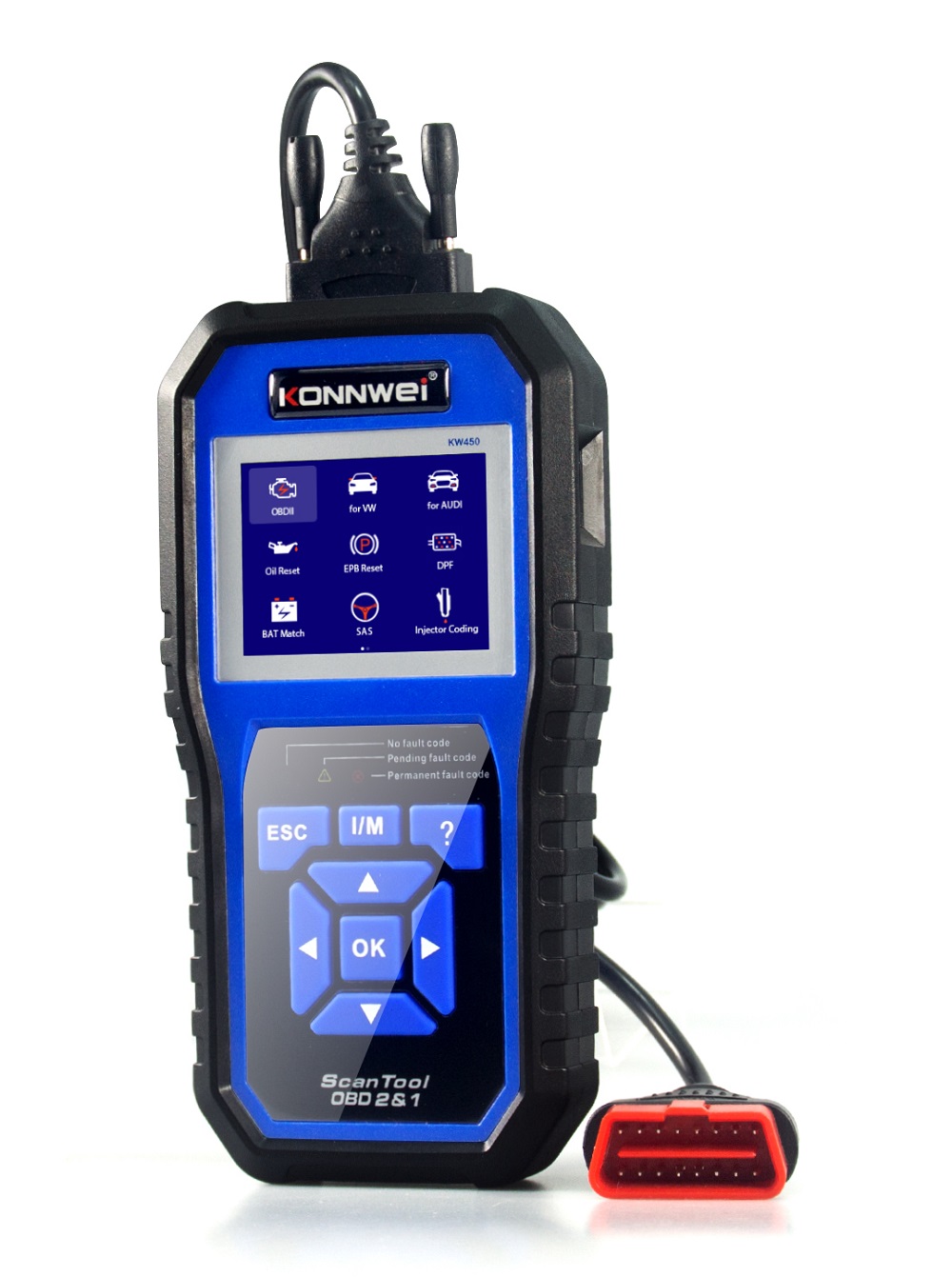ouchuangbo KW450 OBDII code reader engine fault reader erase / reset fault code diagnostic scanner