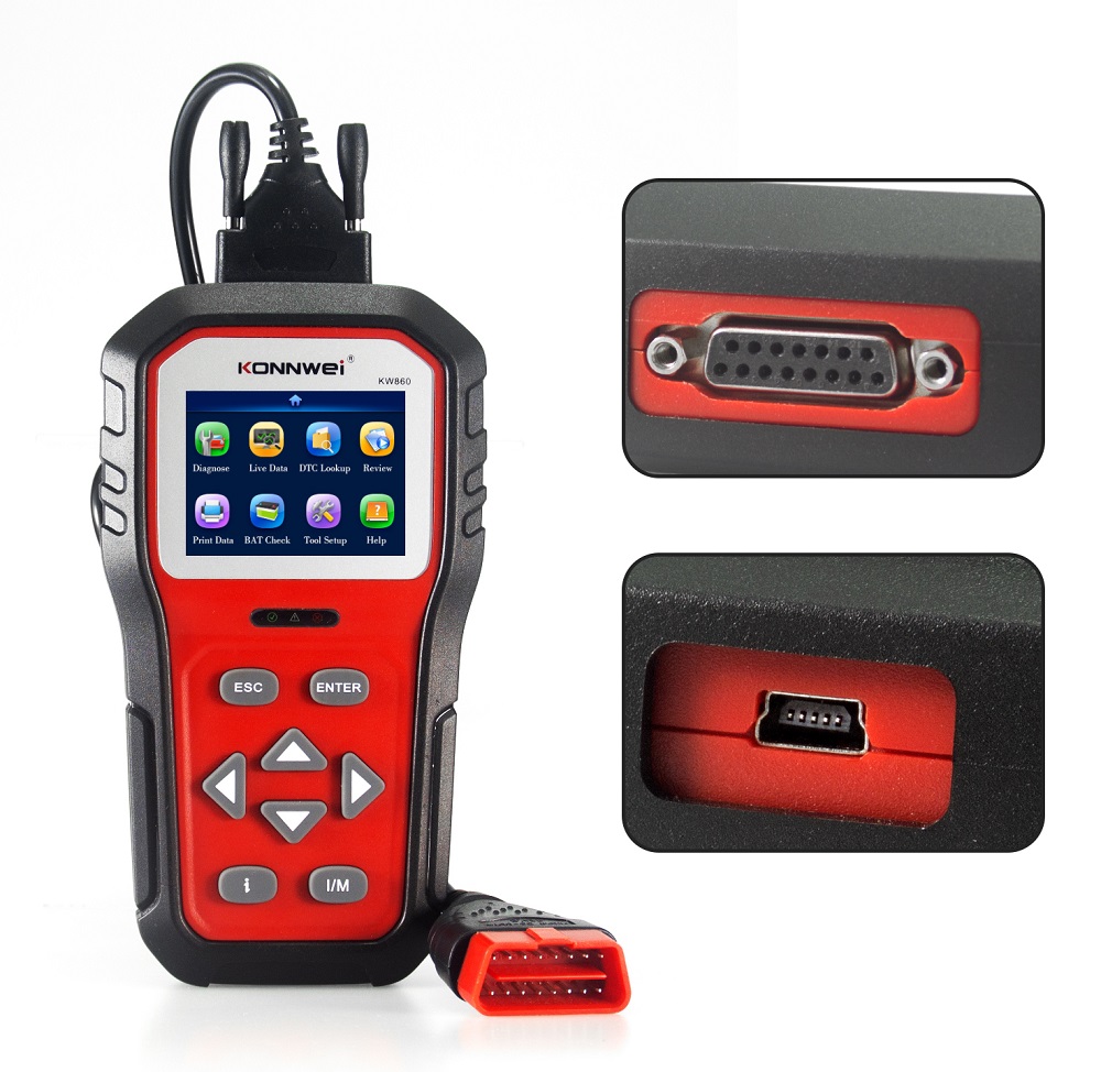ouchuangbo KW860 Universal OBDII scanner code reader engine fault reader diagnostic scanner