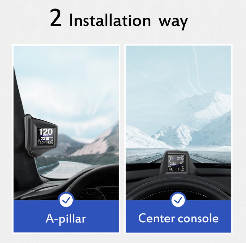 ouchuangbo A401 Head up speedometer display HUD GPS OBD computer diagnostic tool clear error code