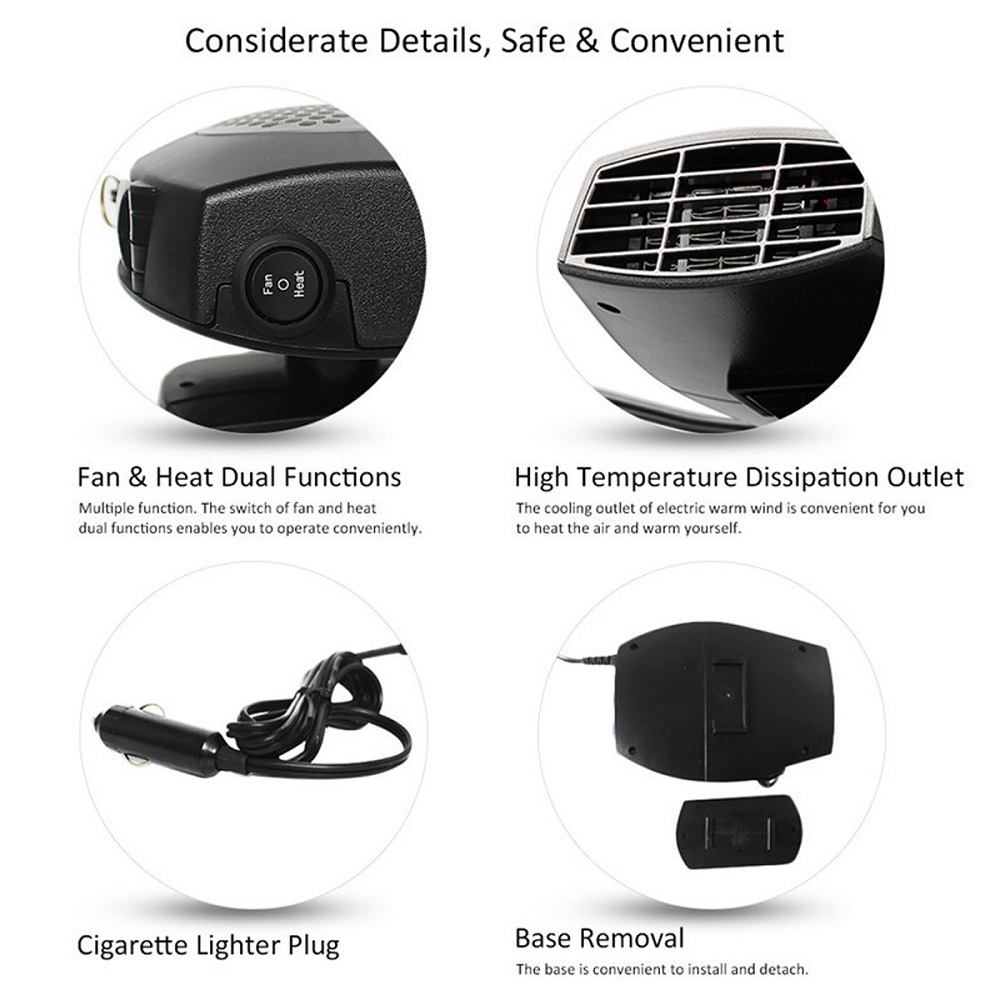 ouchuangbo On board heater 5 in 1 air purifier 12V 24 V cooler dryer demister defroster warm fan