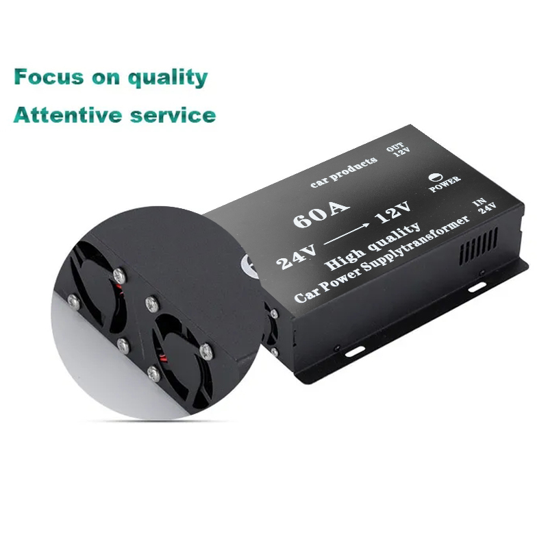 ouchuangbo 60A DC 24V to 12V Car Truck Power Converter Voltage Reducer Step-down Transformer