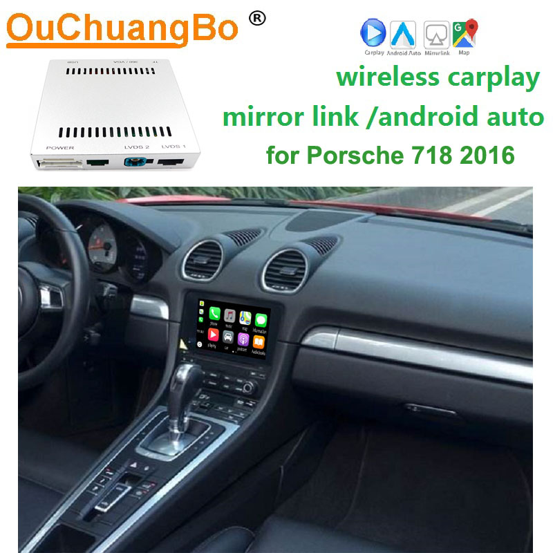 ouchuangbo For Porsche 718 2016-2018 wireless Carplay with Android auto mirror screen