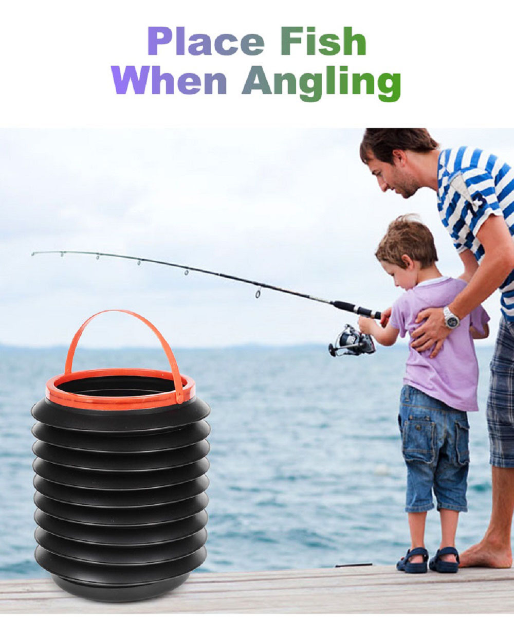 ouchuangbo 37L multi-functional car dustbin trash can portable car wash retractable bin It has a lid