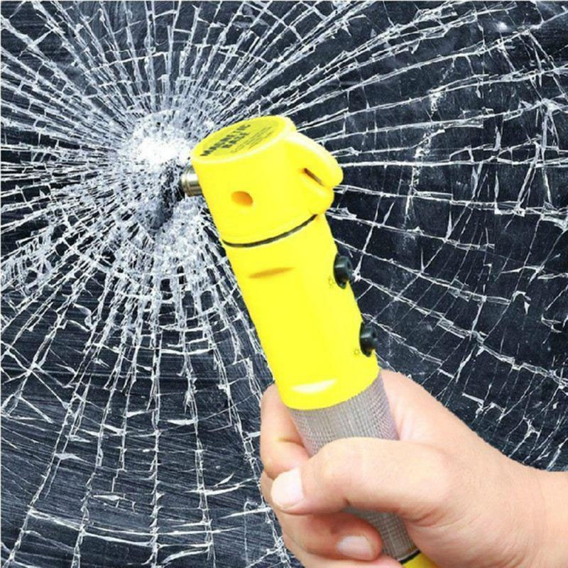 ouchuangbo  Mini safety hammer emergency 4 in 1 safety belt cutter glass window breaker