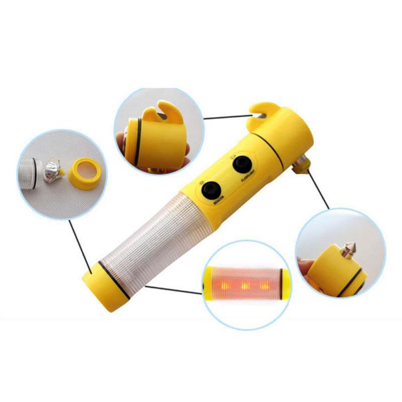 ouchuangbo  Mini safety hammer emergency 4 in 1 safety belt cutter glass window breaker