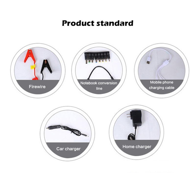 ouchuangbo  Jump starter car emergency starting power 12V 20000mah SOS lamp Notebook Charger