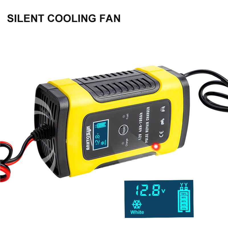 ouchuangbo 12V automobile battery charger intelligent fast pulse repair wet dry lead acid charging