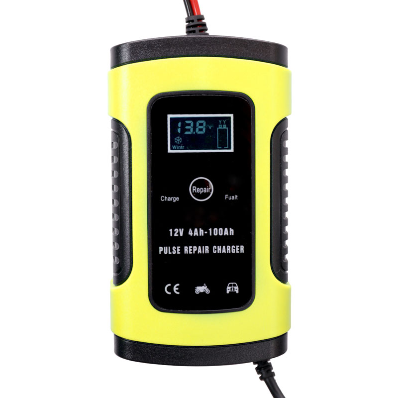 ouchuangbo 12V automobile battery charger intelligent fast pulse repair wet dry lead acid charging