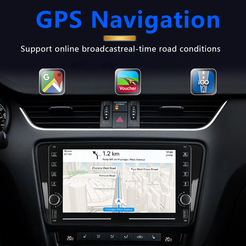 ouchuangbo Android 10.0 car radio 8 &quot;multimedia player GPS WiFi Bluetooth Player HD touch screen