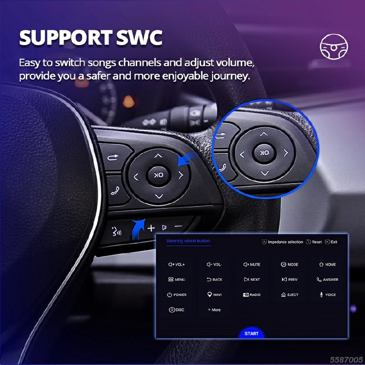 ouchuangbo Android 11.0 car radio 10.1 inch video player GPS navigation WiFi Bluetooth player aux auto stereo