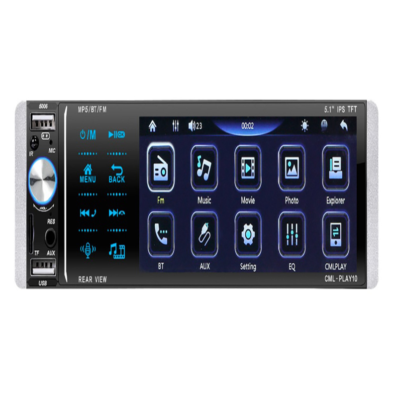 ouchuangbo 5.1 Inch Car MP5 radio media Player IPS Screen intelligence Voice AM FM BT 3USB