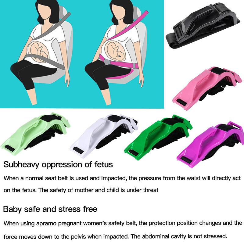ouchuangbo Pregnant Car Seat Belt Adjuster,Seat Belt Parts  man Belly Safety for Fat Belly tools