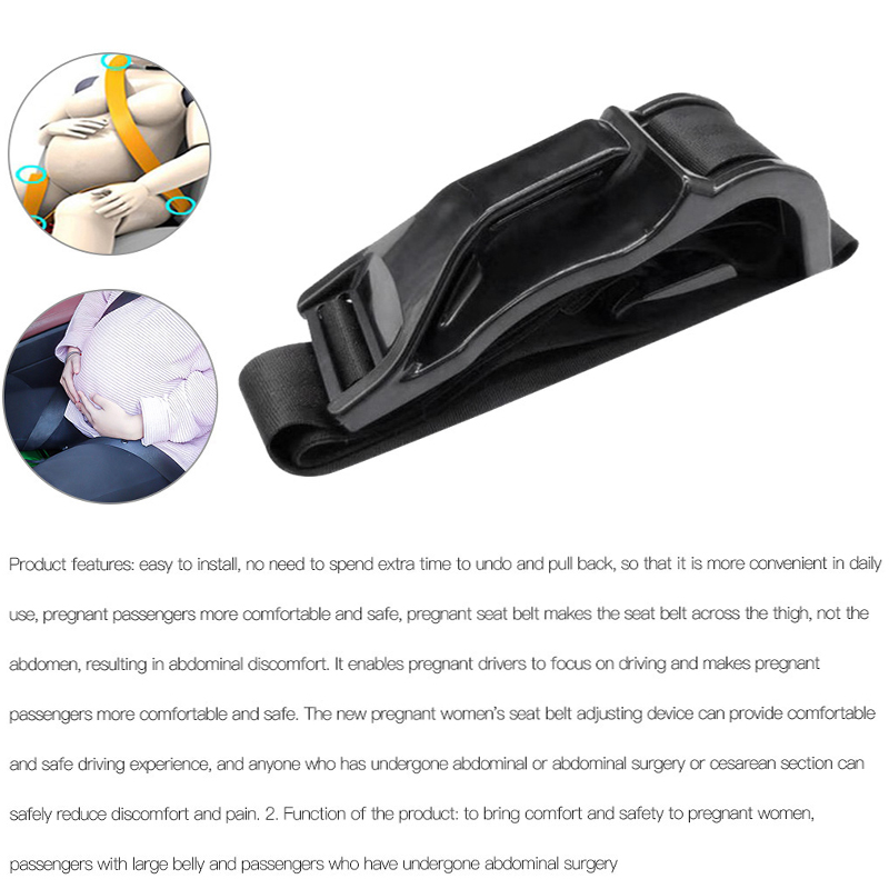 ouchuangbo Pregnant Car Seat Belt Adjuster,Seat Belt Parts  man Belly Safety for Fat Belly tools